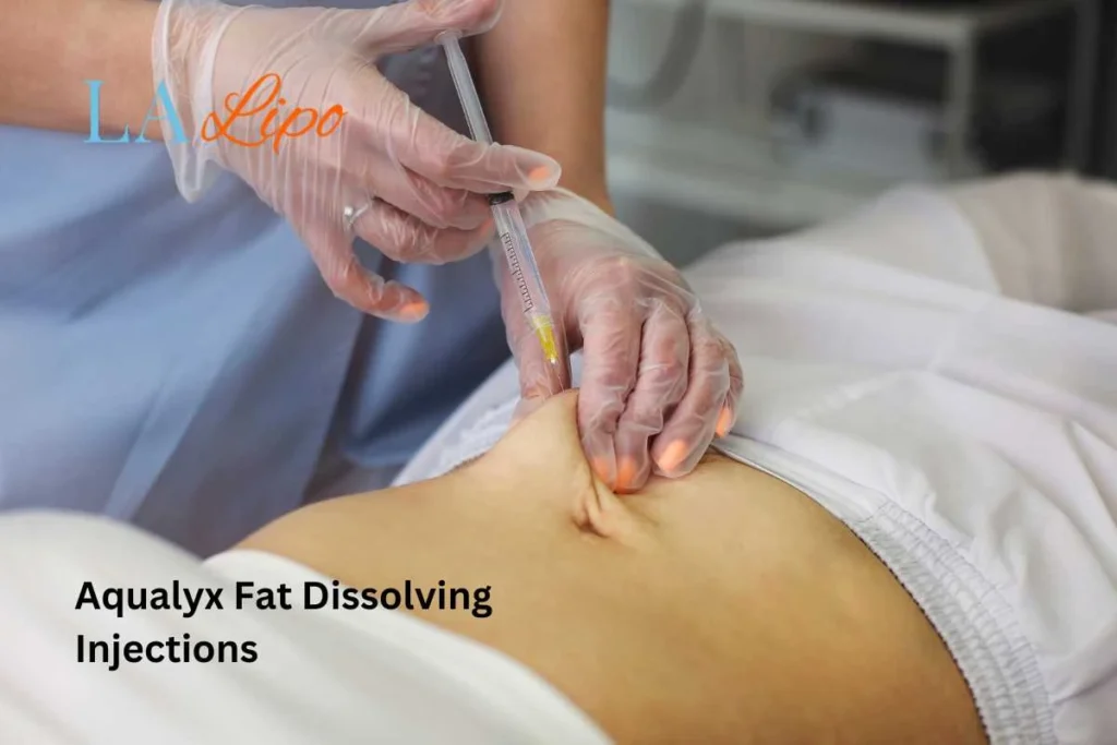 woman having fat dissolving injections Hungerford in the stomach